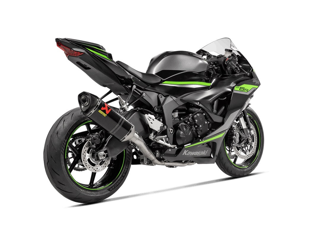 Akrapovic Carbon Silencer Complete Stainless 4-2-1 System - Race Removable Baffle – Kawasaki ZX-6R 2009–2012 / Kawasaki ZX-6R 2013–2018 / …