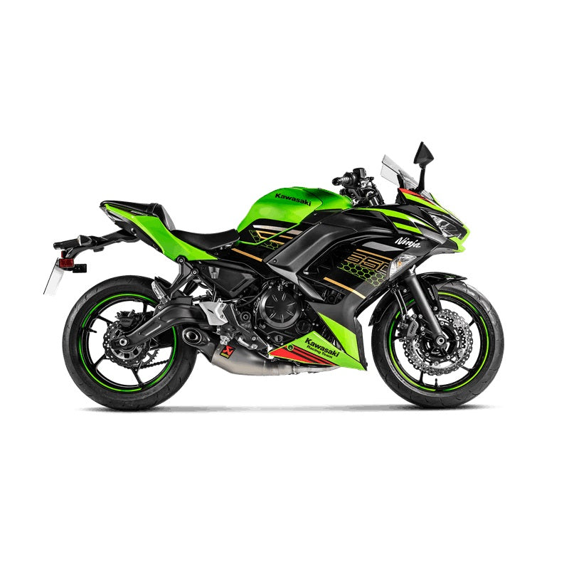 Akrapovic Titanium Silencer Complete Stainless 2-1 System - Road Legal – Kawasaki Ninja 650 2017–2020 / Kawasaki Ninja 650 2021–2023 / …