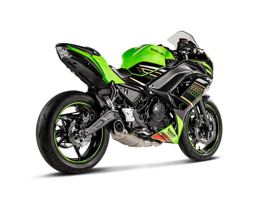 Akrapovic Titanium Silencer Complete Stainless 2-1 System - Race Removable Baffle – Kawasaki Ninja 650 2017–2023 / Kawasaki Ninja 650 2023–2026 / …
