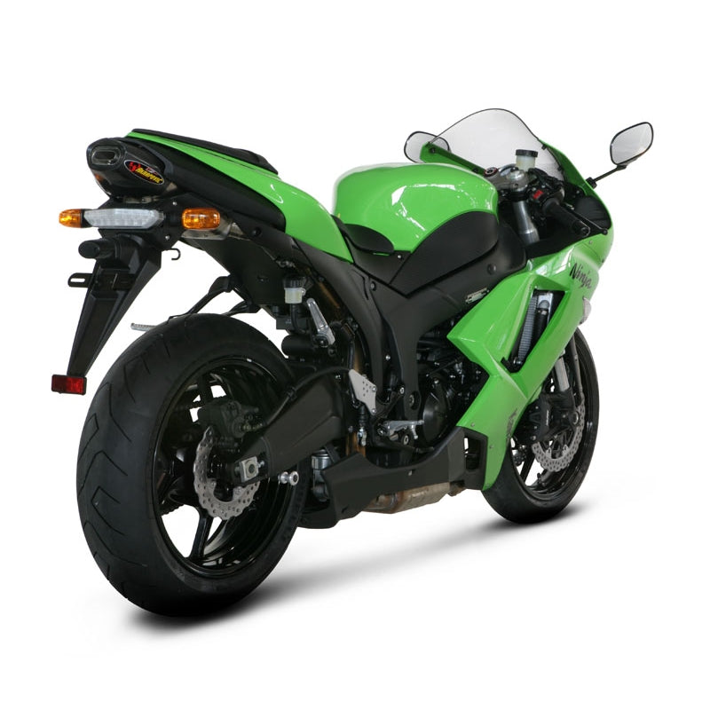 Akrapovic Titanium Silencer Slip-On Kit  (With Carbon Outlet Cap) - Road Legal Removable Baffle – Kawasaki ZX-6R 2007–2008