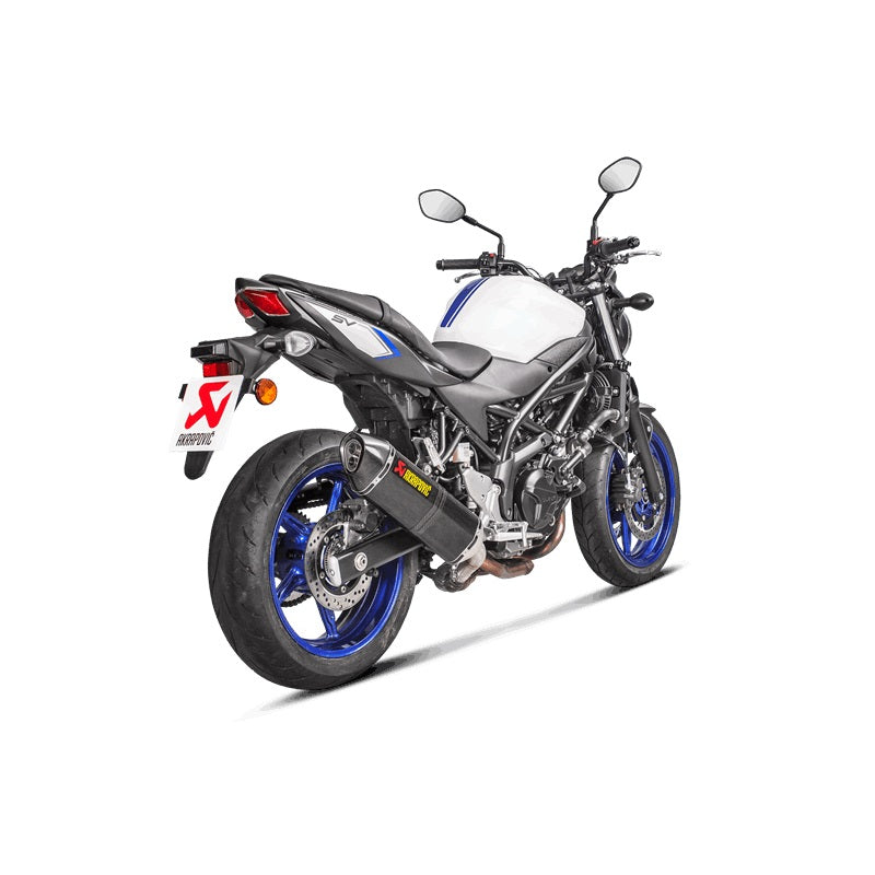 Akrapovic Carbon Silencer Slip-On Kit  - Hexagonal - Road Legal – Suzuki SV650 2016–2025 / Suzuki SV650X 2018–2025