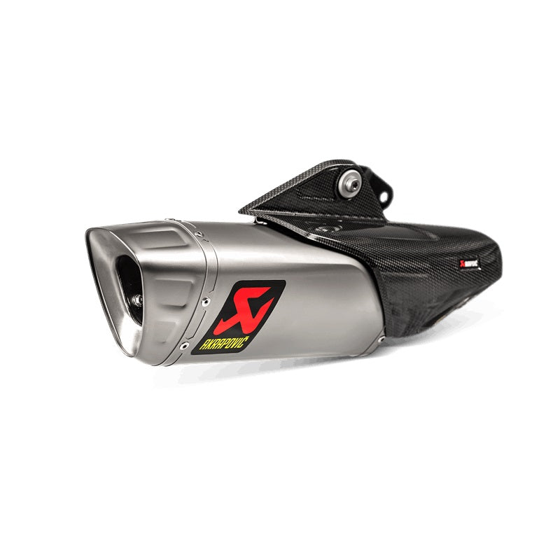 Akrapovic Titanium Silencer Slip-On Kit - (Forged Titanium Outlet Cap) - With Carbon Heat Shield - Road Legal – Yamaha YZF-R1 / M 2015–2019 / Yamaha YZF-R1 / M 2020–2026