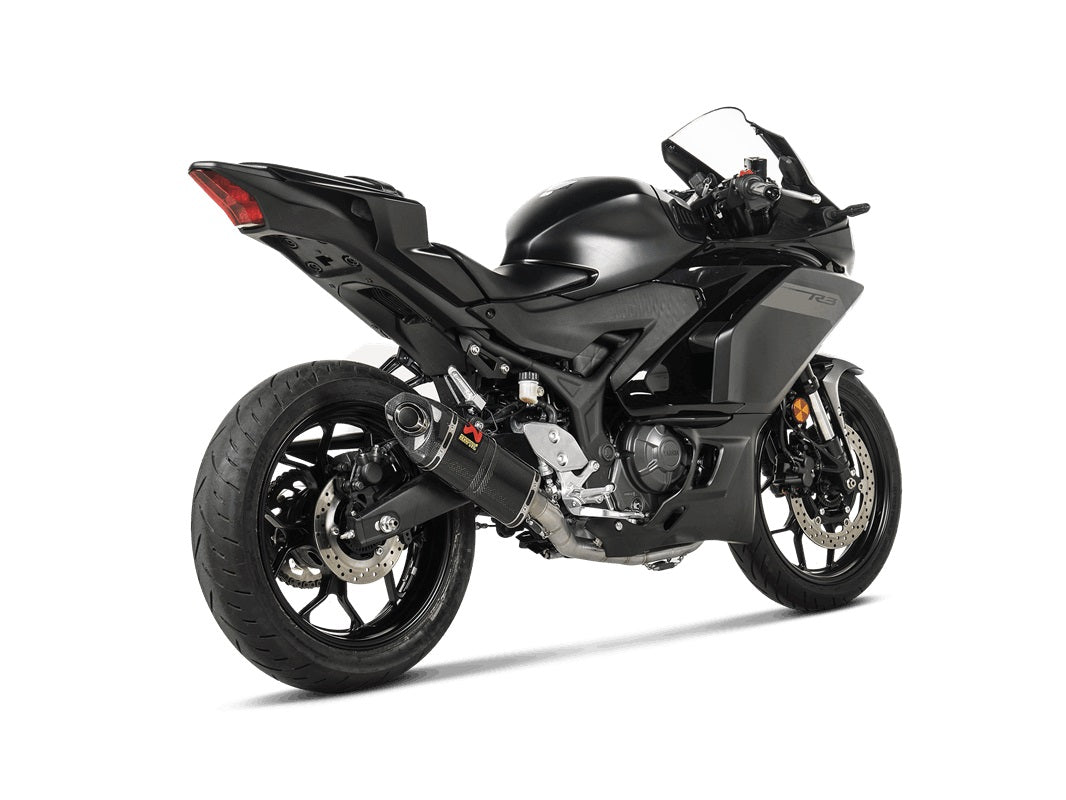 Akrapovic Carbon Silencer Complete Stainless Race System - Hexagonal - Race Removable Baffle – Yamaha YZF-R3 2015–2018 / Yamaha YZF-R3 2019–2024 / …