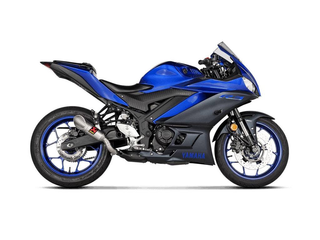 Akrapovic Titanium Silencer Slip-On Kit - Moto GP Style - Race – Yamaha YZF-R3 2015–2018 / Yamaha YZF-R3 2019–2026