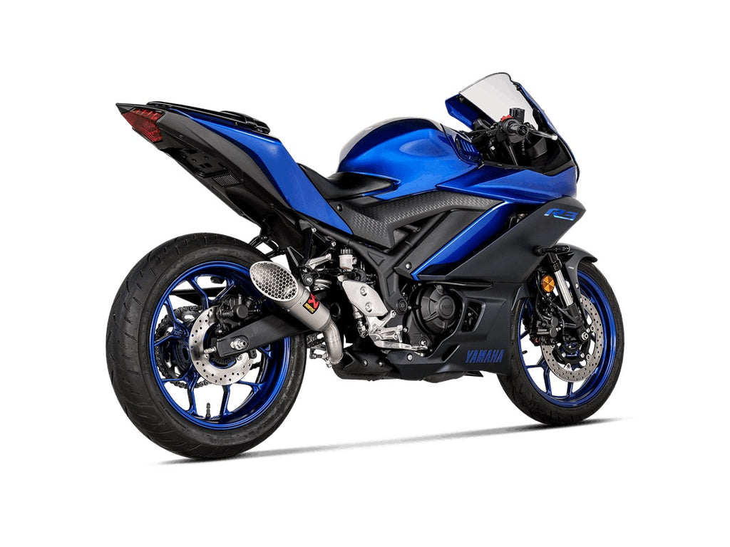 Akrapovic Titanium Silencer Slip-On Kit - Moto GP Style - Race – Yamaha YZF-R3 2015–2018 / Yamaha YZF-R3 2019–2026