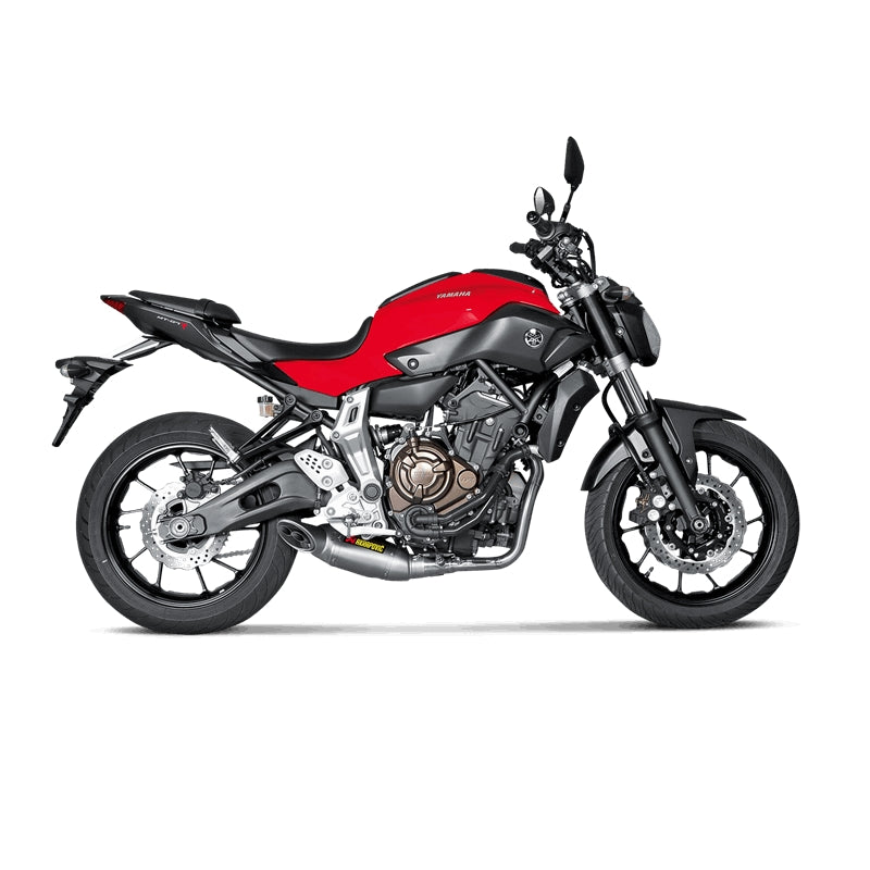 Akrapovic Titanium Silencer Stainless 2-1 System - Road Legal Removable Baffle – Yamaha MT-07 2014–2016 / Yamaha MT-07 2017–2020 / …