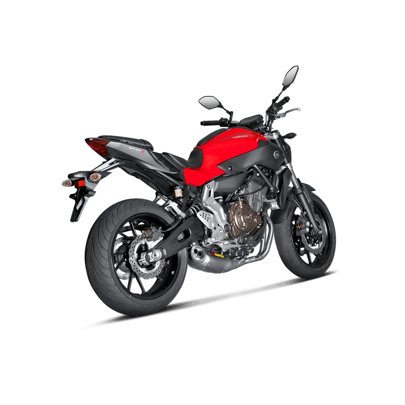 Akrapovic Titanium Silencer Stainless 2-1 System - Road Legal Removable Baffle – Yamaha MT-07 2014–2016 / Yamaha MT-07 2017–2020 / …