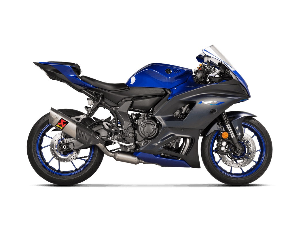 Akrapovic Titanium Silencer Stainless 2-1 System - Race Removable Baffle – Yamaha YZF-R7 2021–2025