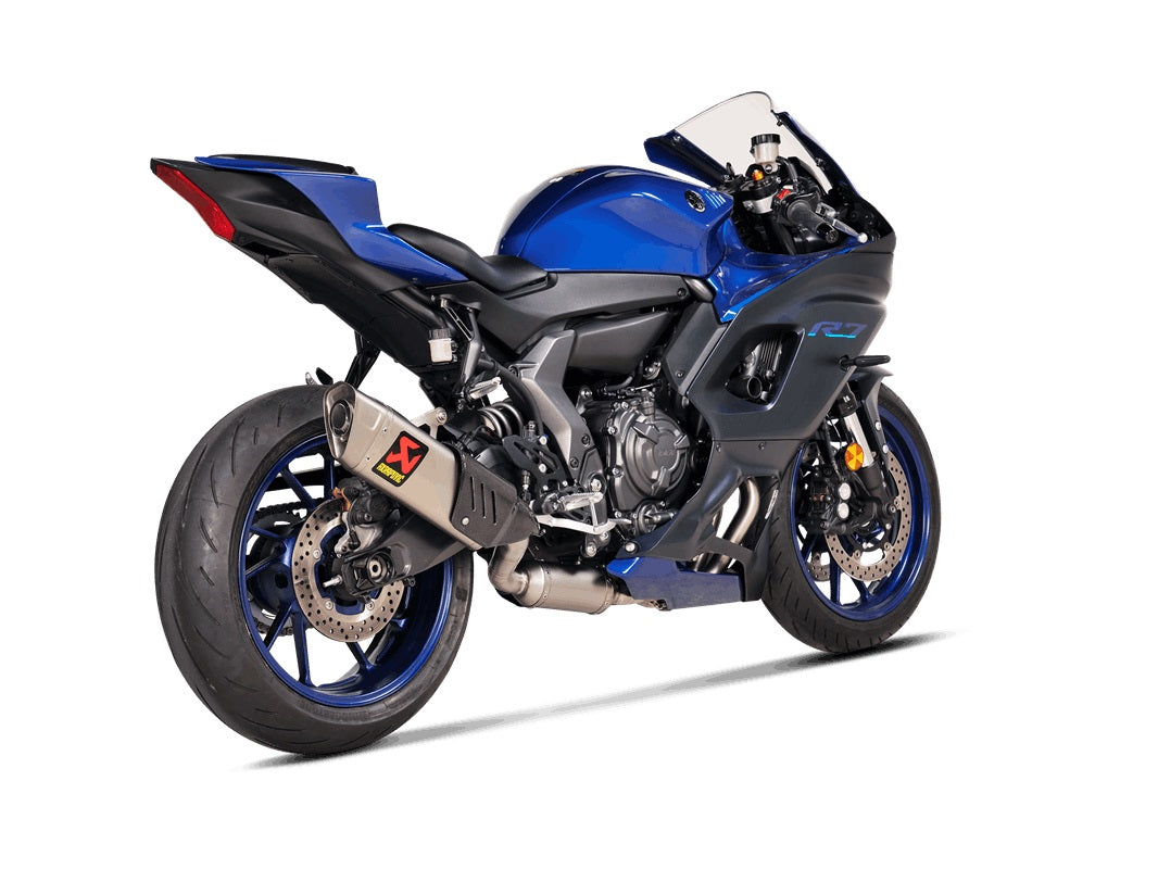 Akrapovic Titanium Silencer Stainless 2-1 System - Race Removable Baffle – Yamaha YZF-R7 2021–2025
