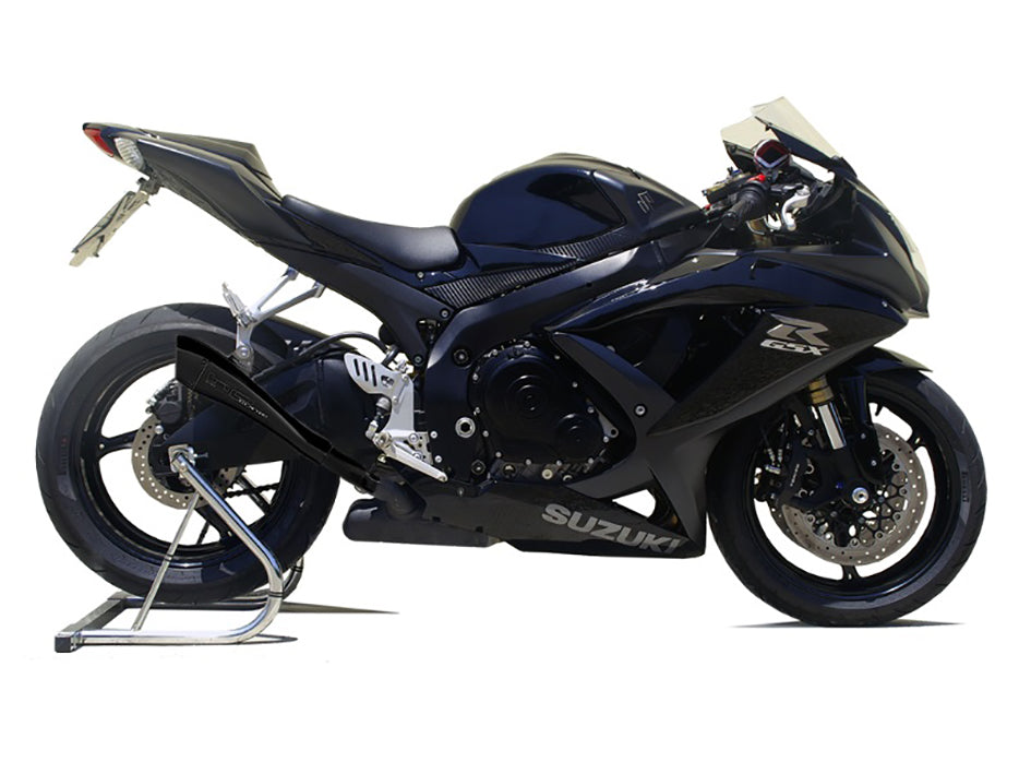 HP Corse Hydroform Black Coated Stainless Steel Slip-On Kit (Road Legal) – Suzuki GSX-R600 2008–2010 / Suzuki GSX-R750 2008–2010
