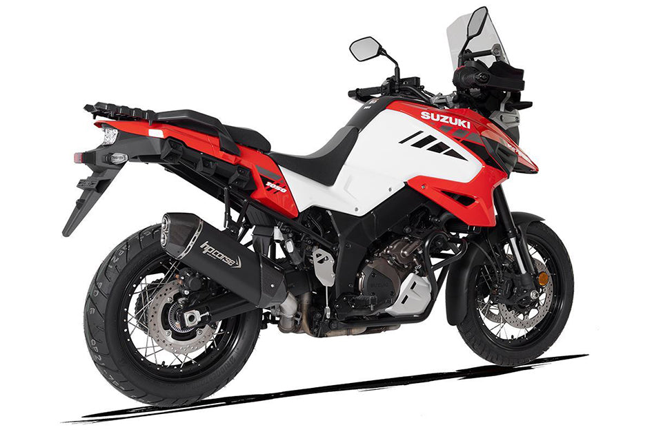 HP Corse SPS Carbon 350 Black Coated Stainless Steel Slip-On Kit (Road Legal) – Suzuki V-Strom 1050 (All Models) 2020–2024