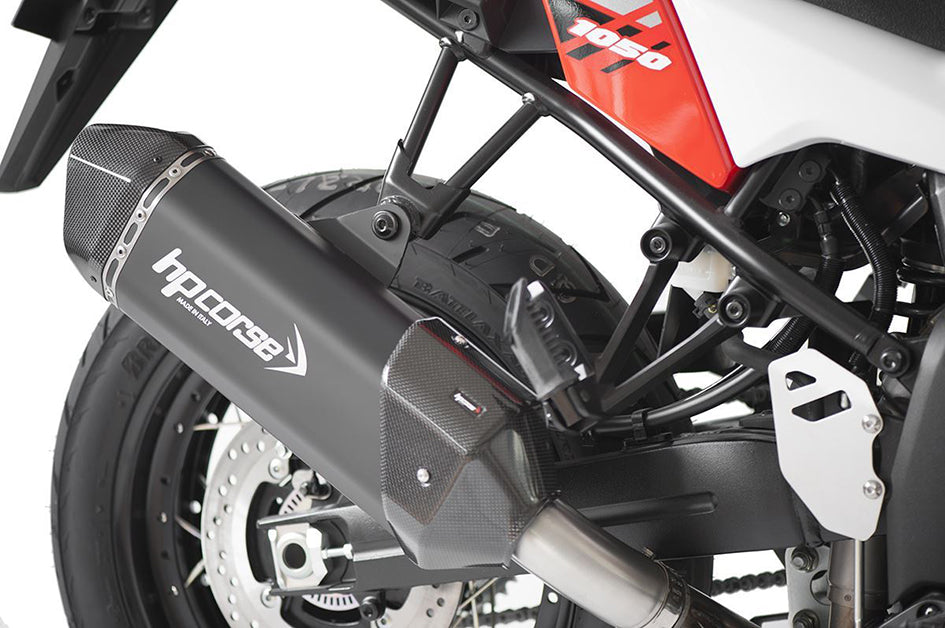 HP Corse SPS Carbon 350 Black Coated Stainless Steel Slip-On Kit (Road Legal) – Suzuki V-Strom 1050 (All Models) 2020–2024