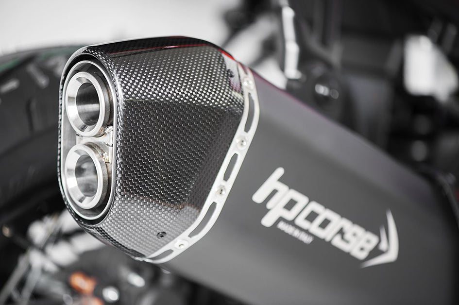 HP Corse SPS Carbon 350 Black Coated Stainless Steel Slip-On Kit (Road Legal) – Suzuki V-Strom 1050 (All Models) 2020–2024