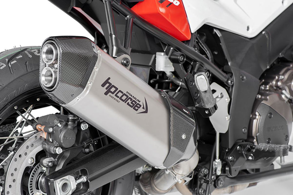 HP Corse SPS Carbon 350 Titanium Slip-On Kit (Road Legal) – Suzuki V-Strom 1050 (All Models) 2020–2024