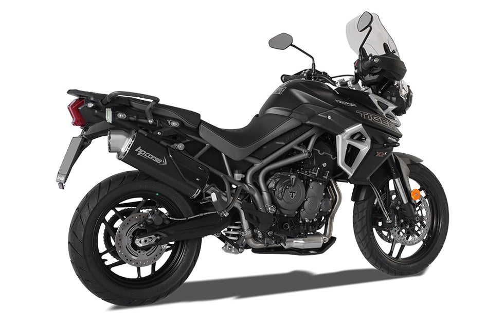 HP Corse 4-Track R Black Coated Stainless Steel Slip-On Kit (Road Legal) (TR4TR800C-AB)