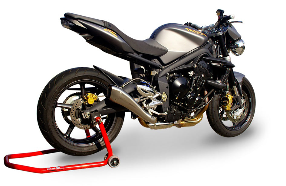 HP Corse Hydroform Satin Stainless Steel Slip-On Kit (Road Legal) – Triumph Street Triple 675 2008–2012 / Triumph Street Triple R 675 2009–2012