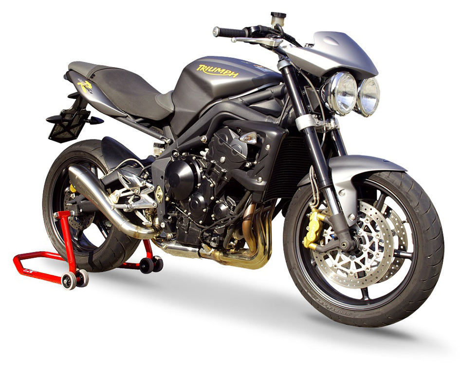 HP Corse Hydroform Satin Stainless Steel Slip-On Kit (Road Legal) – Triumph Street Triple 675 2008–2012 / Triumph Street Triple R 675 2009–2012