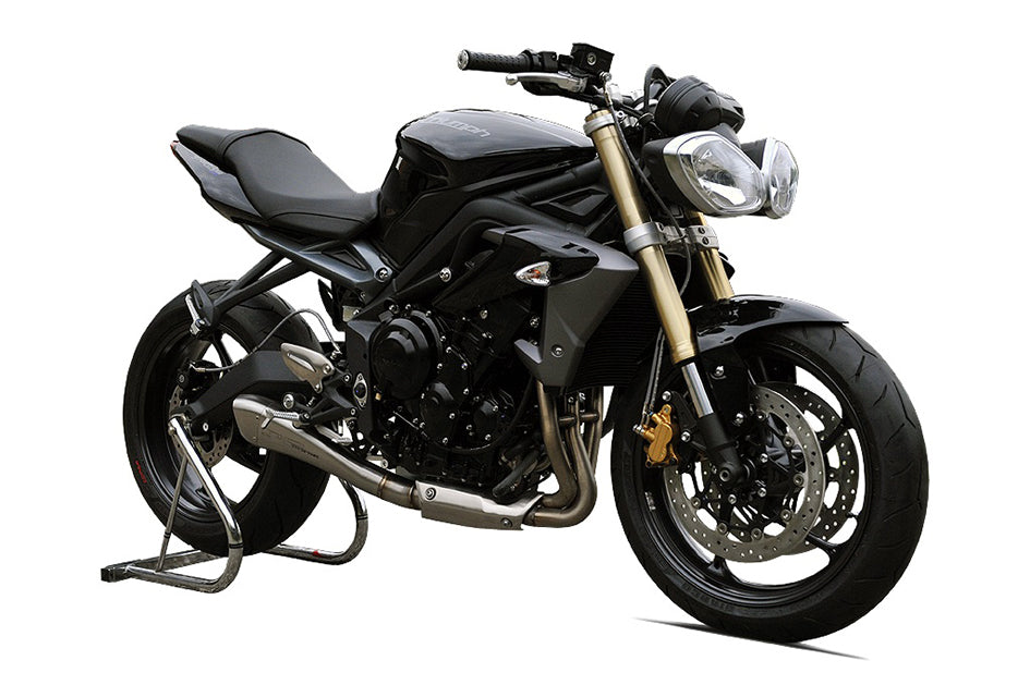 HP Corse Hydroform Satin Stainless Steel Slip-On Kit (Road Legal) – Triumph Street Triple 675 2013–2016 / Triumph Street Triple 675 R/RX 2013–2016