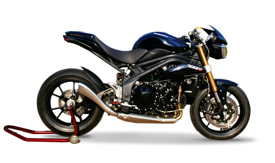 HP Corse Hydroform Satin Stainless Steel Slip-On Kit (Road Legal) – Triumph Speed Triple 1050 2011–2015