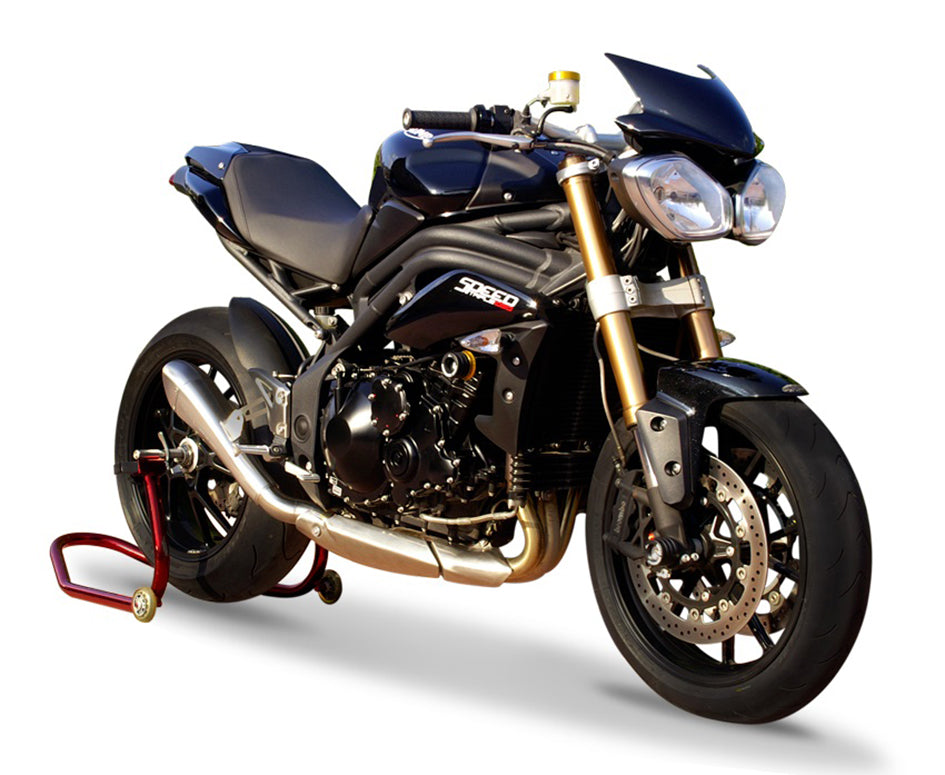 HP Corse Hydroform Satin Stainless Steel Slip-On Kit (Road Legal) – Triumph Speed Triple 1050 2011–2015