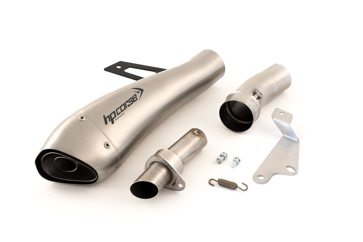 HP Corse Hydroform Satin Stainless Steel Slip-On Kit (Road Legal) – Triumph Speed Triple 1050 2005–2006