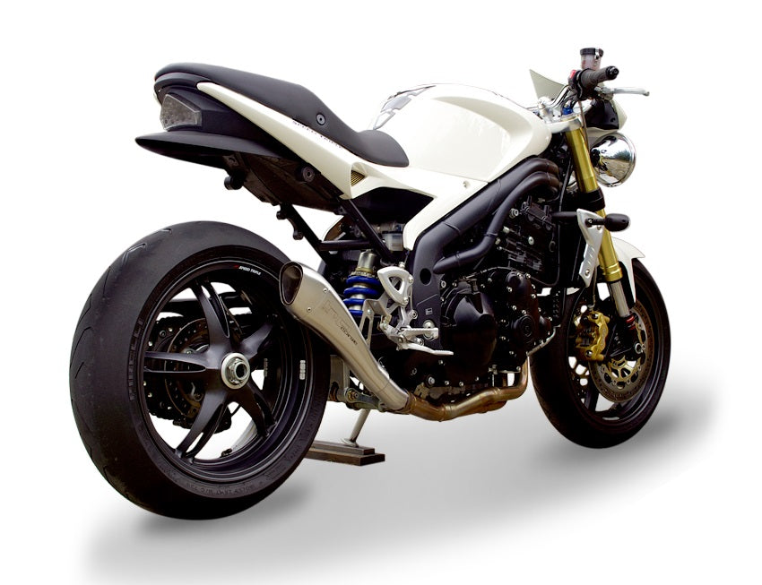 HP Corse Hydroform Satin Stainless Steel Slip-On Kit (Road Legal) – Triumph Speed Triple 1050 2005–2006