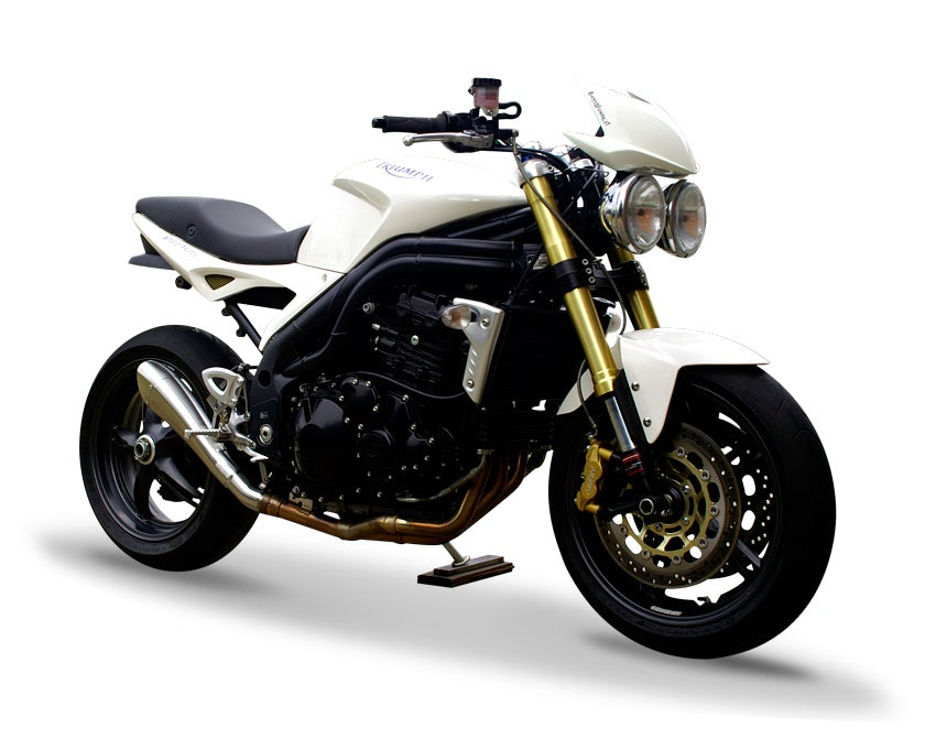 HP Corse Hydroform Satin Stainless Steel Slip-On Kit (Road Legal) – Triumph Speed Triple 1050 2005–2006