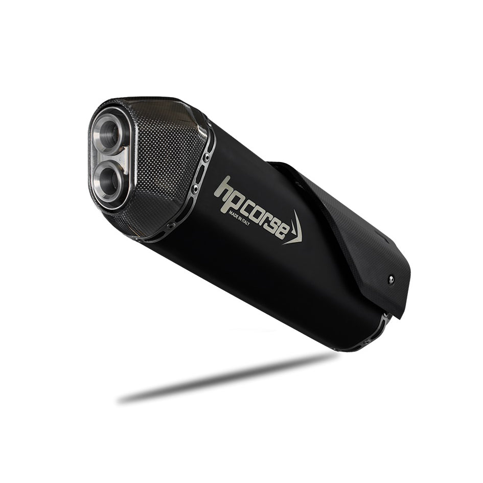 HP Corse SPS Carbon Black Coated Stainless Steel Slip-On Kit (Road Legal) (TRSPS800C-AB)