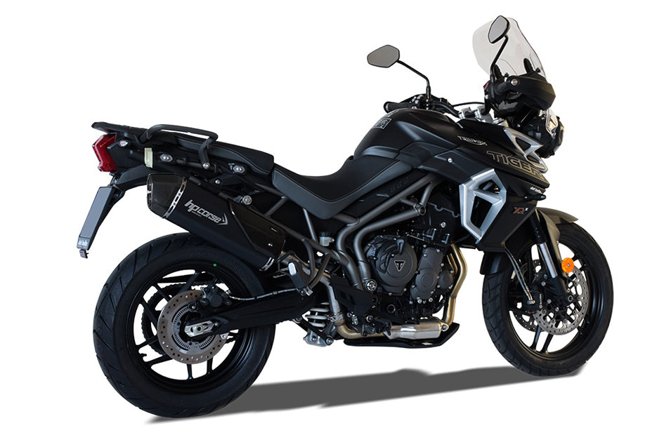 HP Corse SPS Carbon Black Coated Stainless Steel Slip-On Kit (Road Legal) (TRSPS800C-AB)