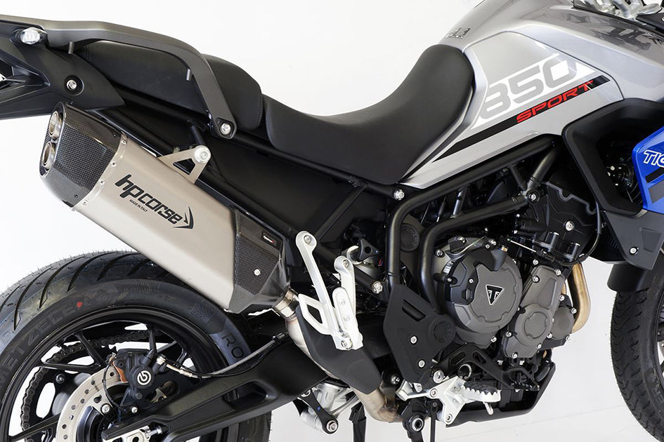 HP Corse SPS Carbon 350 Titanium Slip-On Kit (Road Legal) – Triumph Tiger 850 Sport 2021–2023 / Triumph Tiger 900 / GT / Rally 2020–2023