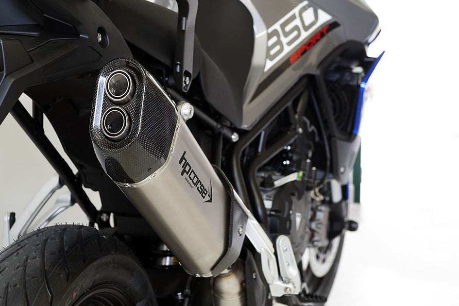 HP Corse SPS Carbon 350 Titanium Slip-On Kit (Road Legal) – Triumph Tiger 850 Sport 2021–2023 / Triumph Tiger 900 / GT / Rally 2020–2023