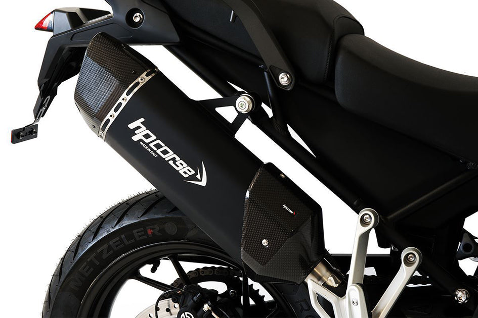 HP Corse SP-3 Carbon 350 Black Coated Stainless Steel Slip-On Kit (Road Legal)