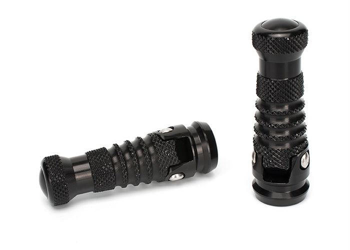 Gilles Optional Folding Footpeg Kit - Black - For Use With AS31GT Rearset Kit