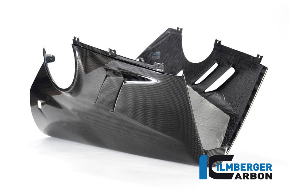 Ilmberger Carbon Bellypan For Higher Exhaust and Sidestand (Gloss Finish) - (V4 / S Models)