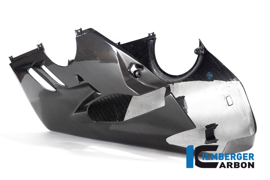 Ilmberger Carbon Bellypan For Lower Exhaust and Sidestand (Gloss Finish) - (V4 / S Models)