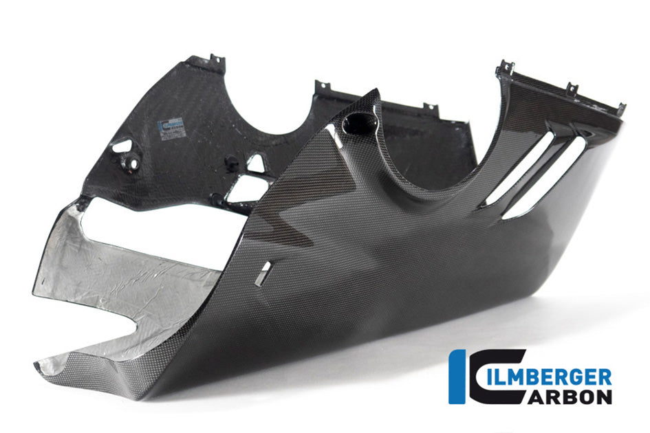 Ilmberger Carbon Bellypan For Lower Exhaust and Sidestand (Gloss Finish) - (V4 / S Models)