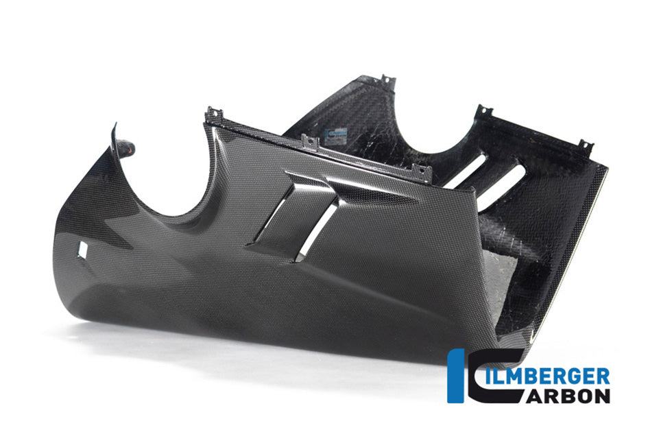 Ilmberger Carbon Bellypan For Lower Exhaust and Sidestand (Gloss Finish) - (V4 / S Models)