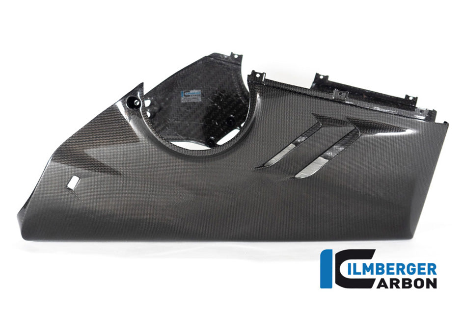 Ilmberger Carbon Bellypan For Lower Exhaust and Sidestand (Gloss Finish) - (V4 / S Models)