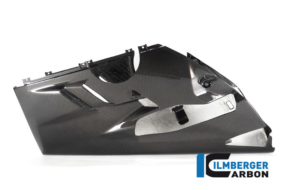 Ilmberger Carbon Bellypan For Lower Exhaust and Sidestand (Gloss Finish) - (V4 / S Models)