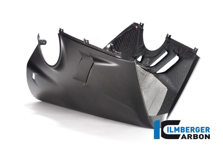 Ilmberger Carbon Bellypan For Lower Exhaust and Sidestand (Matt Finish) - (V4 / S Models)