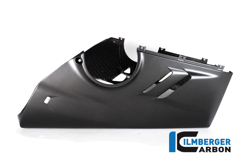Ilmberger Carbon Bellypan For Lower Exhaust and Sidestand (Matt Finish) - (V4 / S Models)