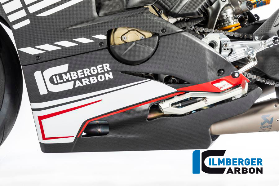 Ilmberger Carbon Bellypan (For Use With Akrapovic Slip-On Kit) - Matt Finish - (V4 / S & R Models)