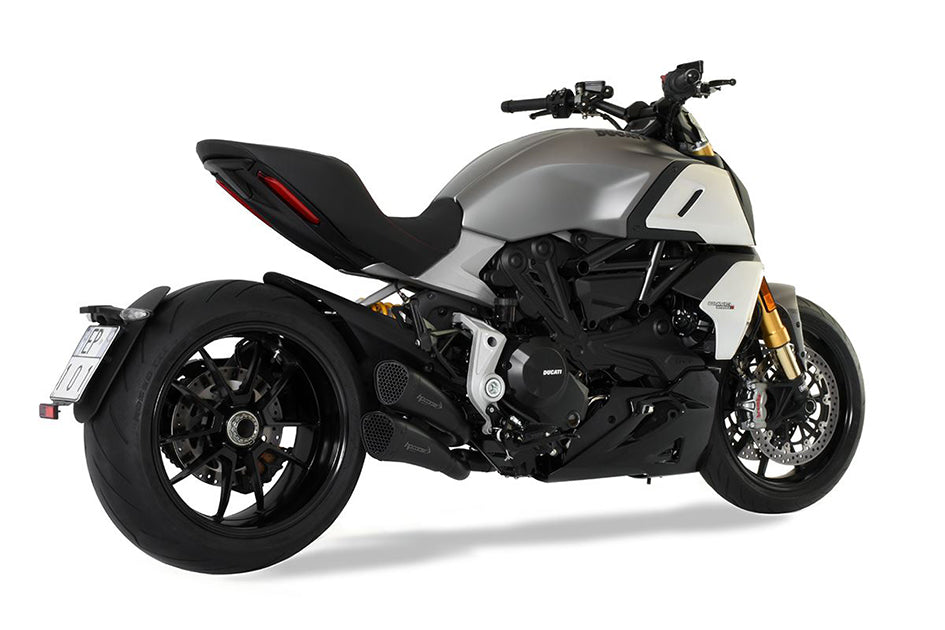 HP Corse Hydroform Black Coated Stainless Steel Slip-On Kit (Race) – Ducati Diavel 1260 2019–2022