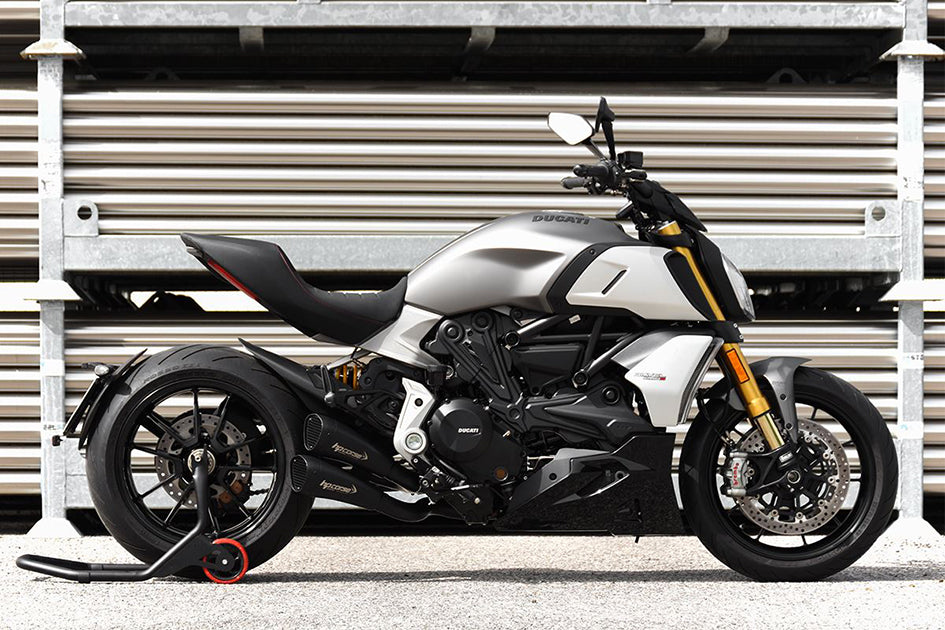 HP Corse Hydroform Black Coated Stainless Steel Slip-On Kit (Race) – Ducati Diavel 1260 2019–2022