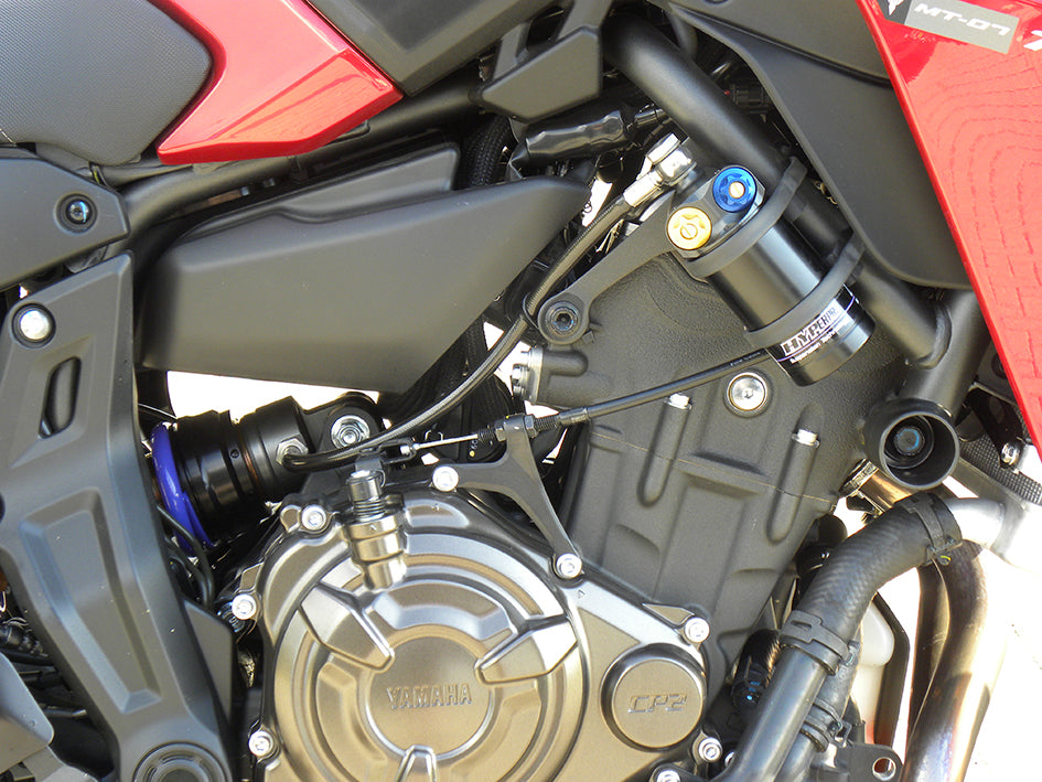 Hyperpro Fully Adjustable Shock (Hose Reservoir) - High & Low Speed Compression - Bespoke Order To Riders Own Specification - Manual Preload – Yamaha Tracer 700 / GT 2016–2019