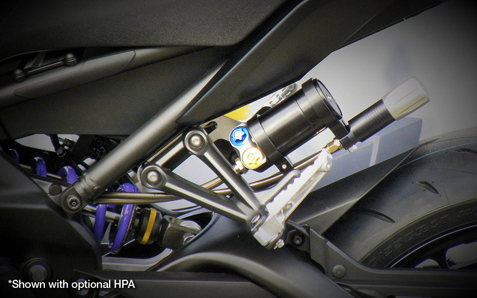 Hyperpro Fully Adjustable Shock (Hose Reservoir) - High & Low Speed Compression - Bespoke Order To Riders Own Specification - (Manual preloa – Yamaha MT-09 2013–2020