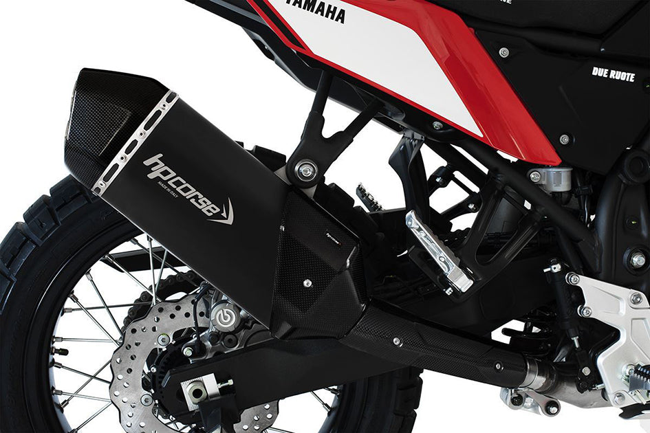 HP Corse SPS Carbon Short Black Coated Stainless Steel Slip-On Kit (Road Legal) – Yamaha Tenere 700 2019–2026