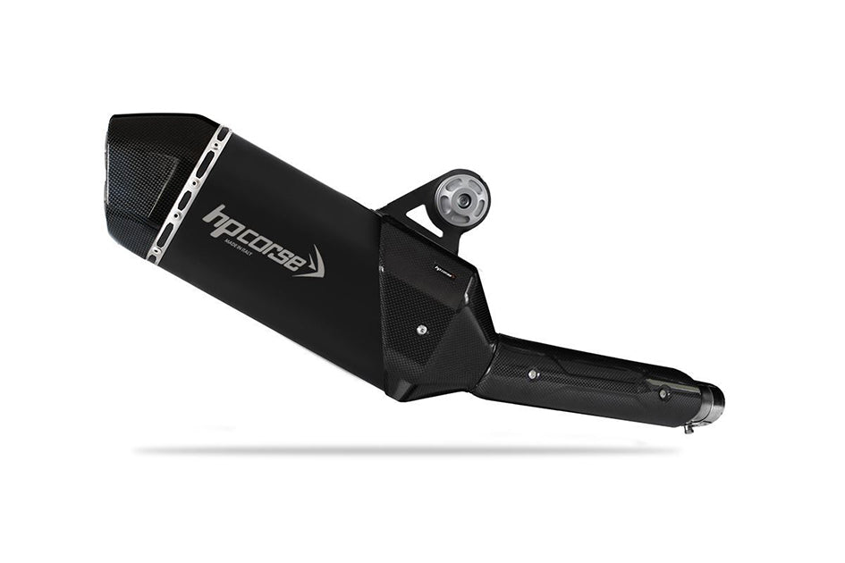 HP Corse SPS Carbon Short Black Coated Stainless Steel Slip-On Kit (Road Legal) – Yamaha Tenere 700 2019–2026