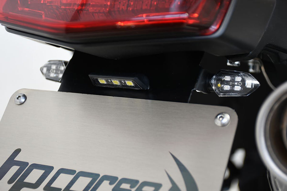 HP Corse High Level Licence Plate Holder - (for use with high level exhausts)