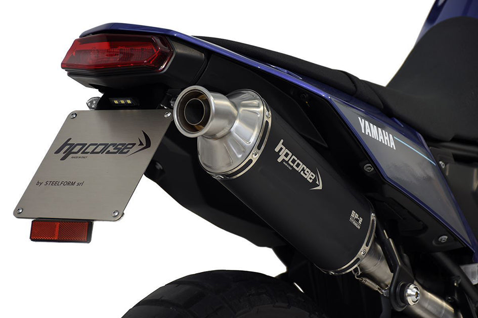 HP Corse SP-2 Short High Level Black Coated Titanium Slip-On Kit (Road Legal) – Yamaha Tenere 700 2019–2026